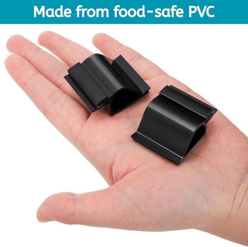 Youeon 60 Pcs Black Plastic Sign Clips with Dual-Sided Sign Grips, Small Reusable Price Tags Holder Food Lable Clips for Retail, Merchandise Display, Buffet, Bakery - Image 5